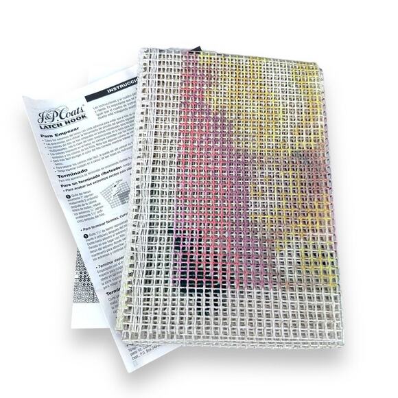 Latch Hook Kit J&P Coats 1998 Christmas Puppy 20" x 27" Art 25518 New Open Box - Picture 5 of 15